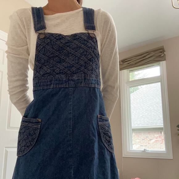 Vintage Dresses & Skirts - His denim cross weave pattern